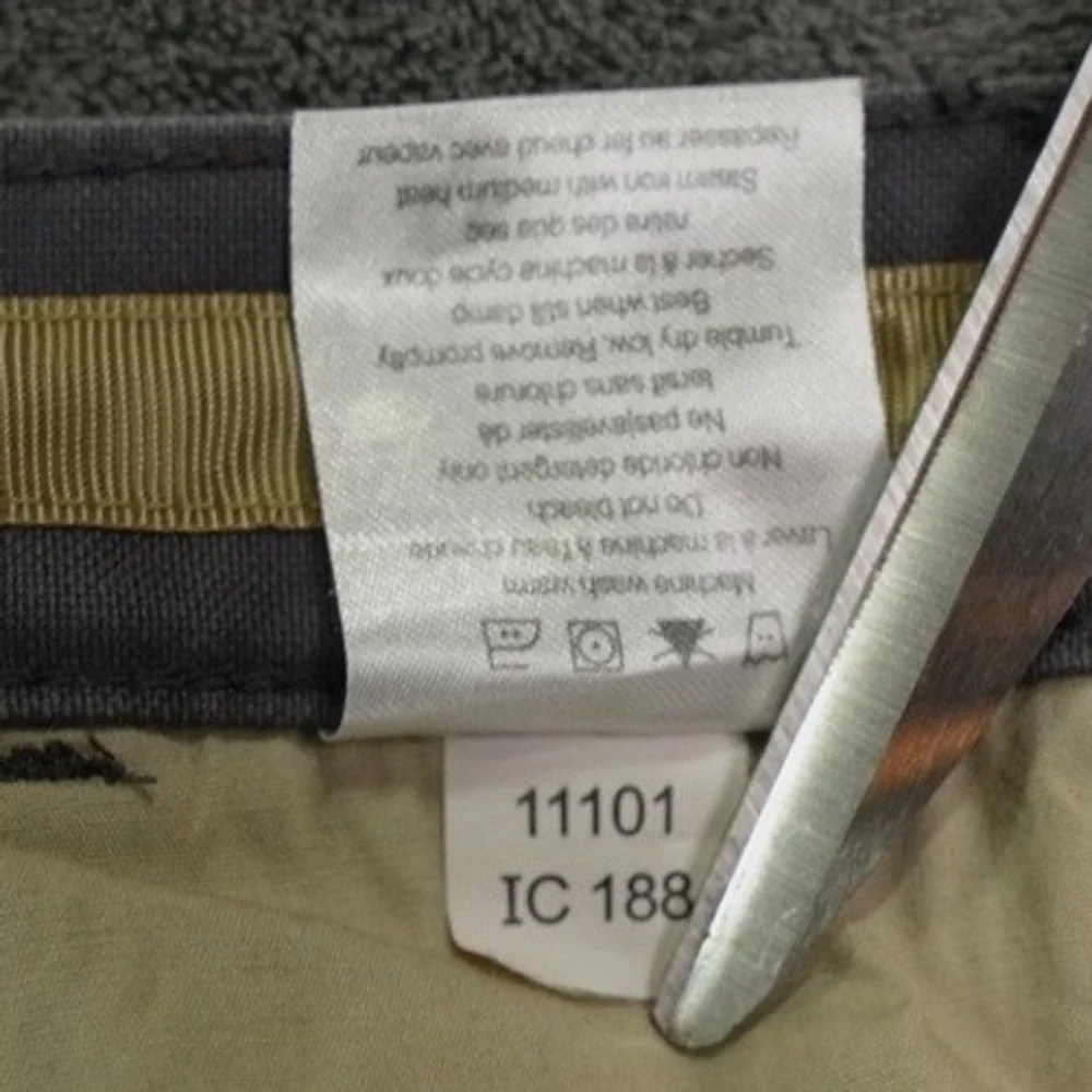 Mountain Khakis Relaxed Fit Pants Men 38x34 Gray Canvas Gusseted Outdoor‎ Hiking